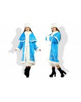 Новогодний карнавальный костюм Снегурочка шубка 38-50