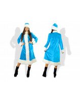 Новогодний карнавальный костюм Снегурочка платье 38-46